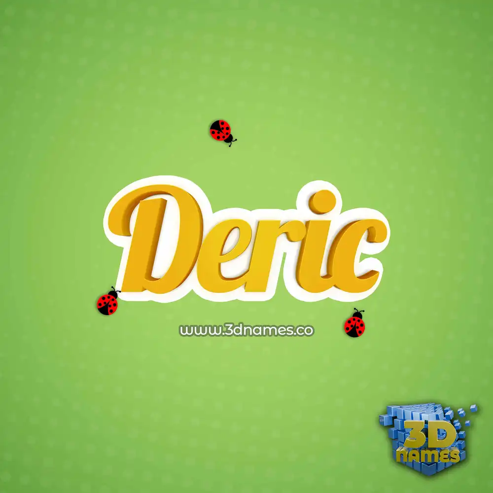 deric in Ladybugs style - 3D name wallpaper