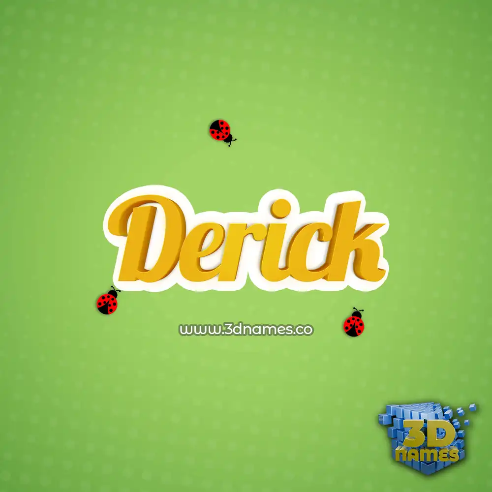derick in Ladybugs style - 3D name wallpaper
