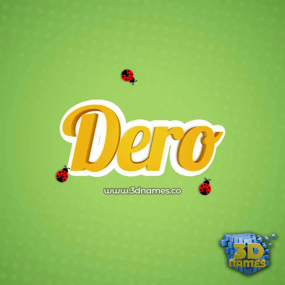 dero in Ladybugs style - 3D name wallpaper
