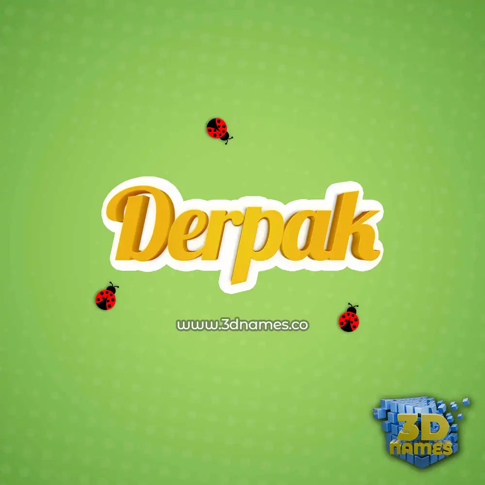 derpak in Ladybugs style - 3D name wallpaper