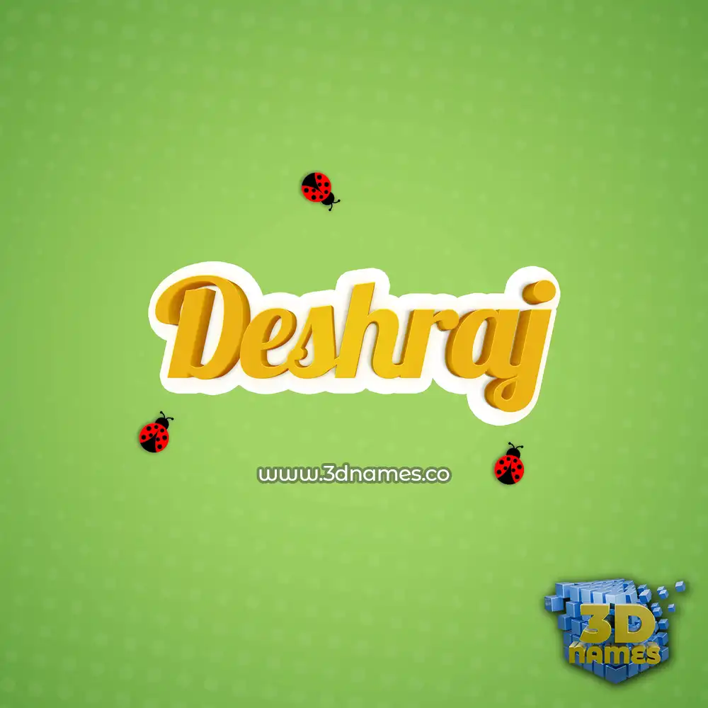 deshraj in Ladybugs style - 3D name wallpaper