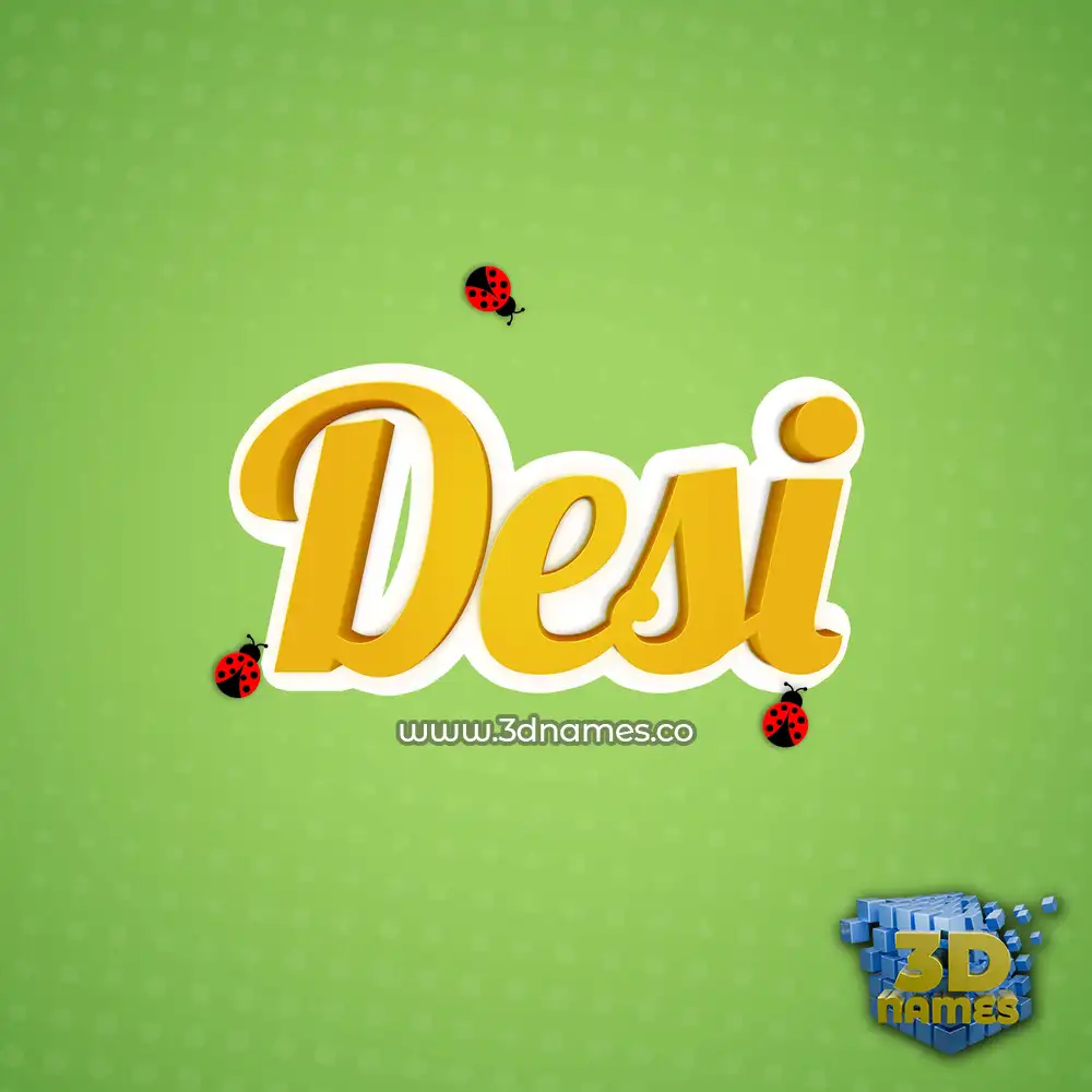 desi in Ladybugs style - 3D name wallpaper