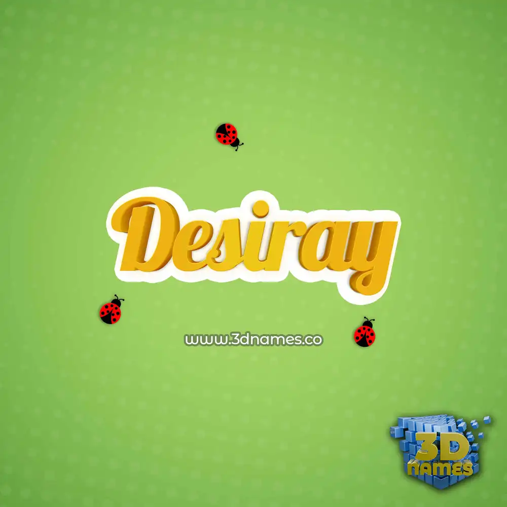 desiray in Ladybugs style - 3D name wallpaper