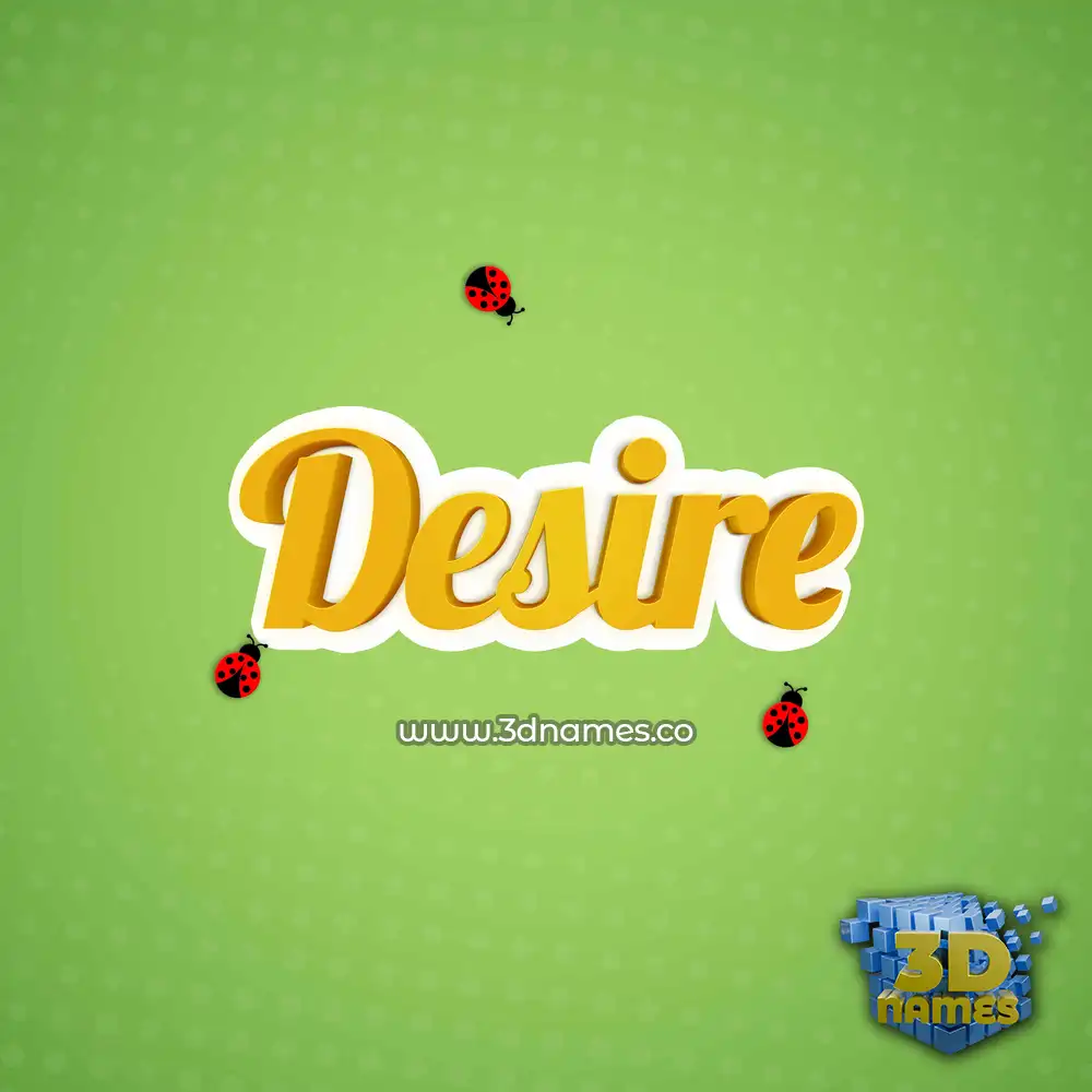 desire in Ladybugs style - 3D name wallpaper