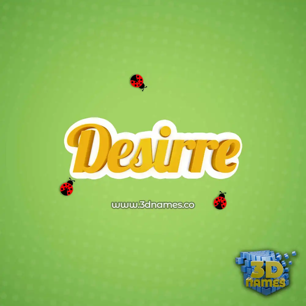 desirre in Ladybugs style - 3D name wallpaper