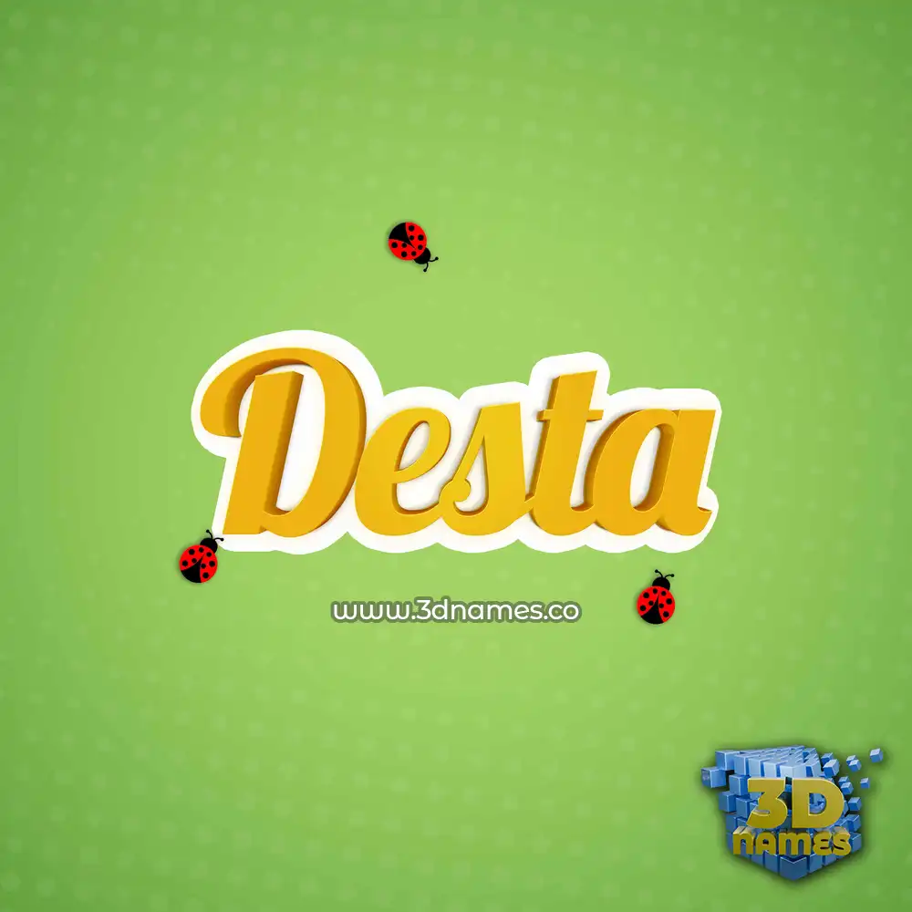 desta in Ladybugs style - 3D name wallpaper