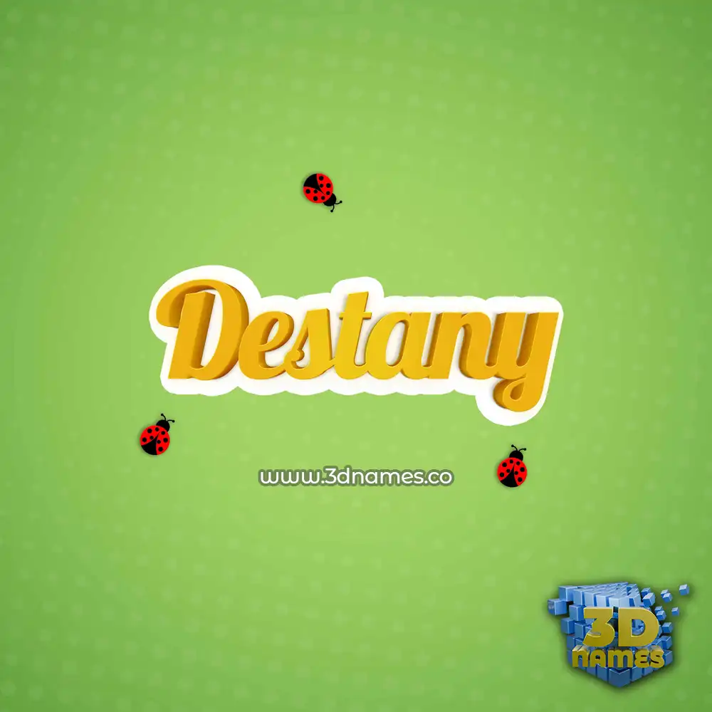 destany in Ladybugs style - 3D name wallpaper