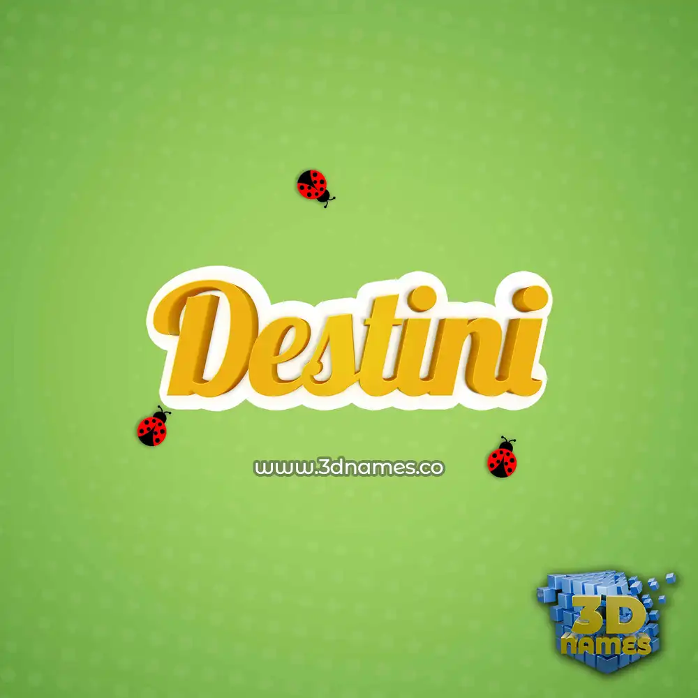 destini in Ladybugs style - 3D name wallpaper