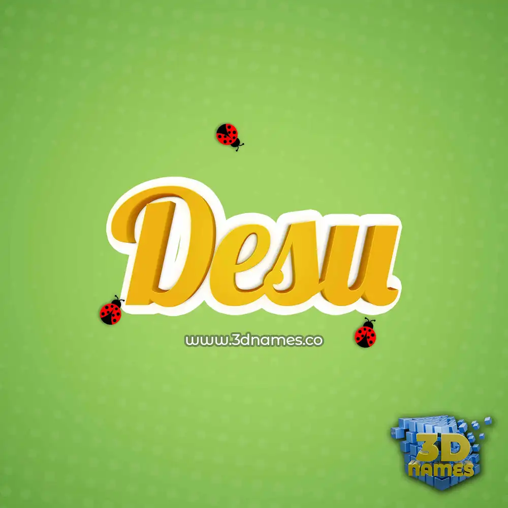 desu in Ladybugs style - 3D name wallpaper