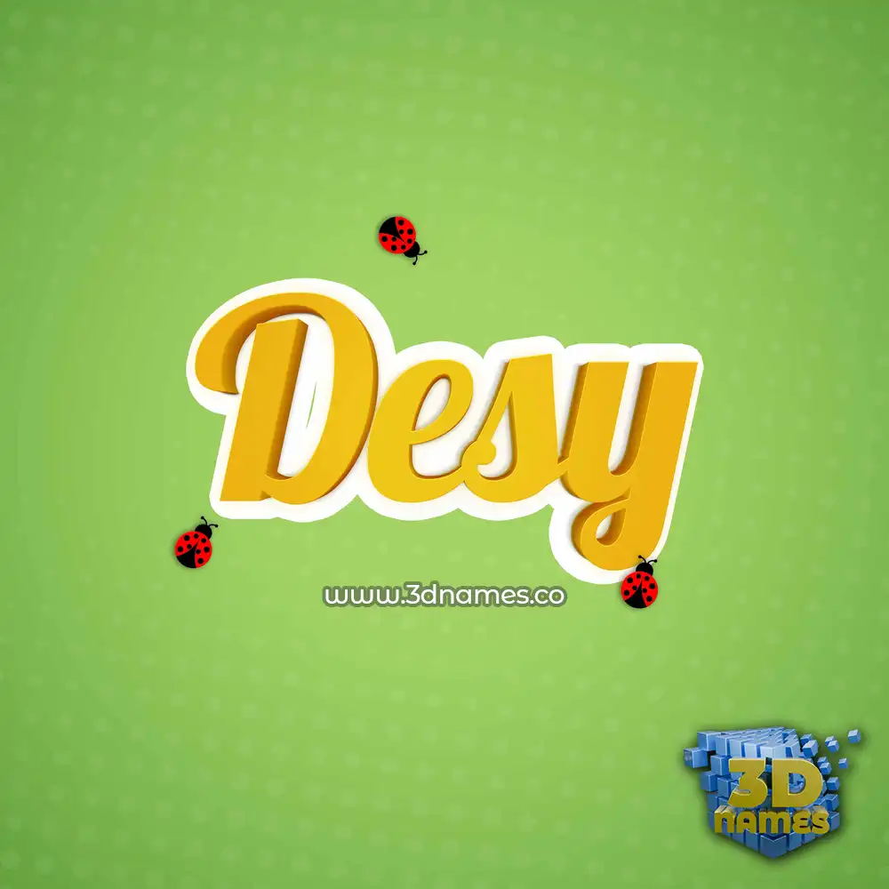 desy in Ladybugs style - 3D name wallpaper