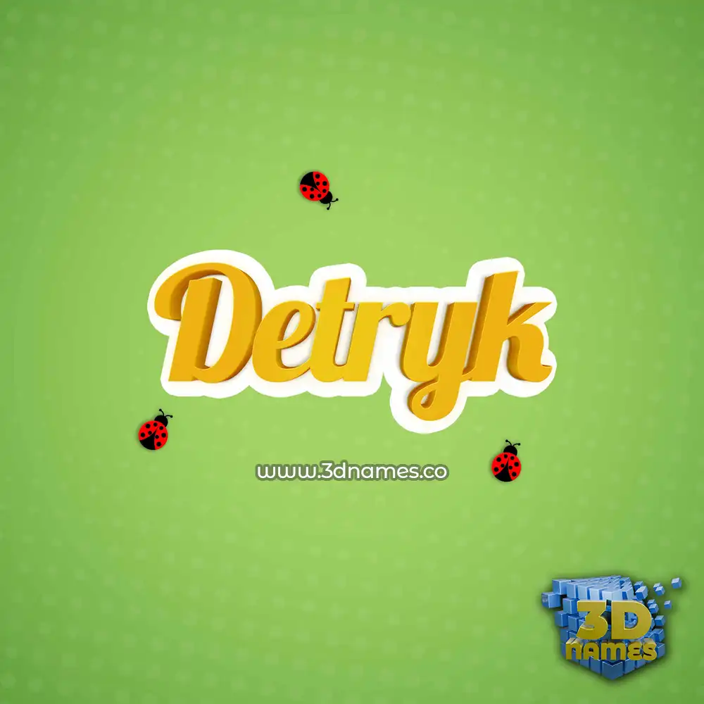detryk in Ladybugs style - 3D name wallpaper