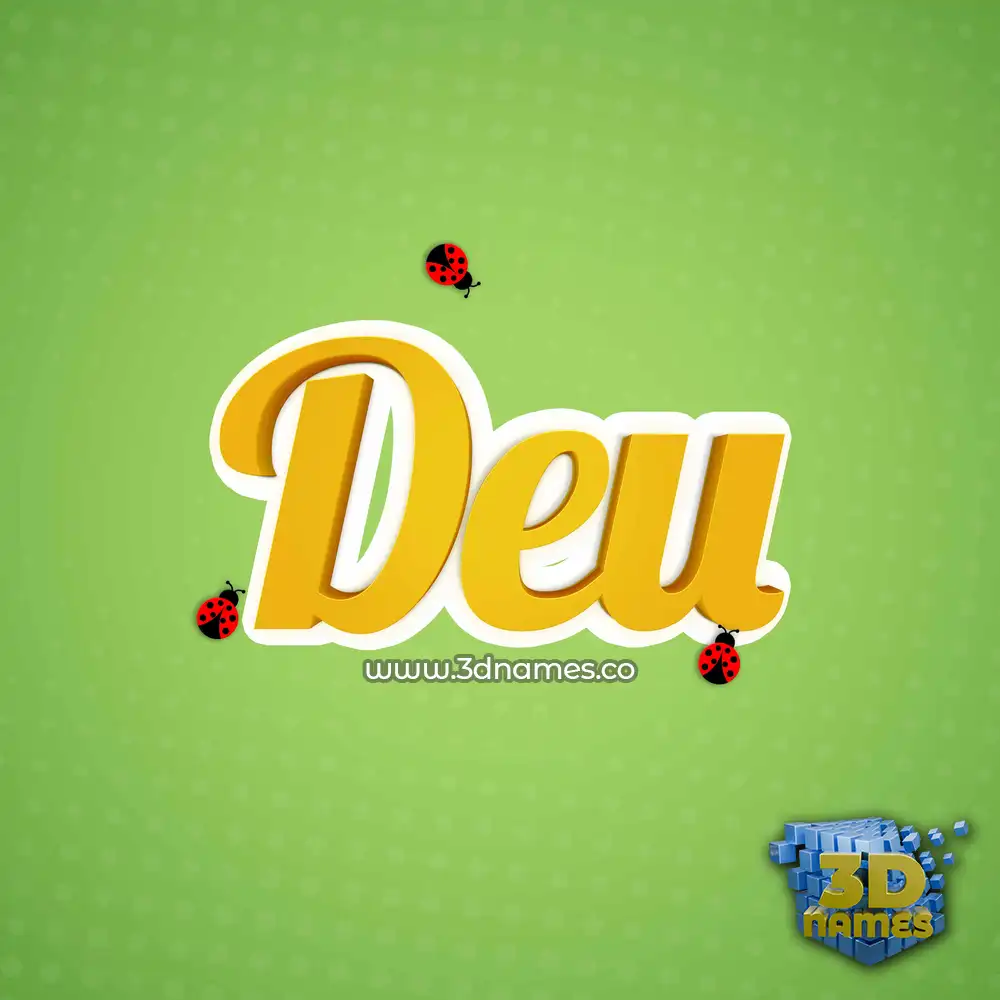 deu in Ladybugs style - 3D name wallpaper