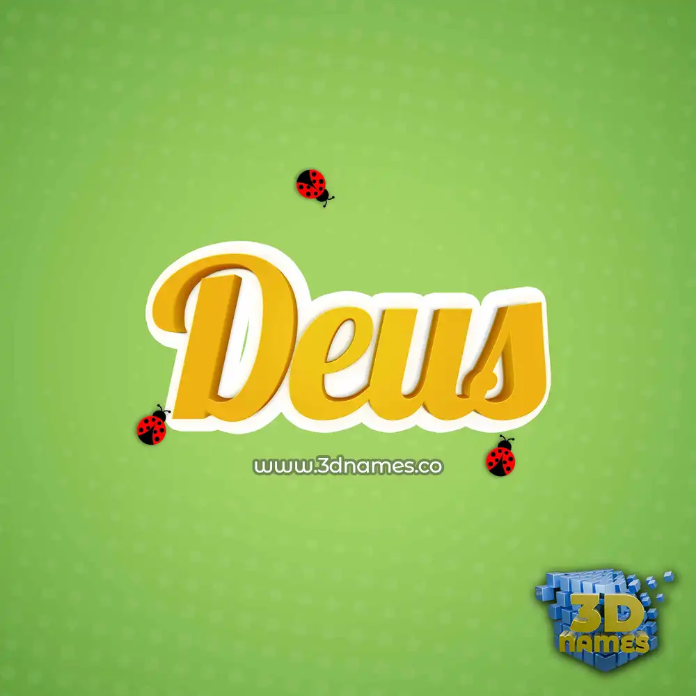 deus in Ladybugs style - 3D name wallpaper