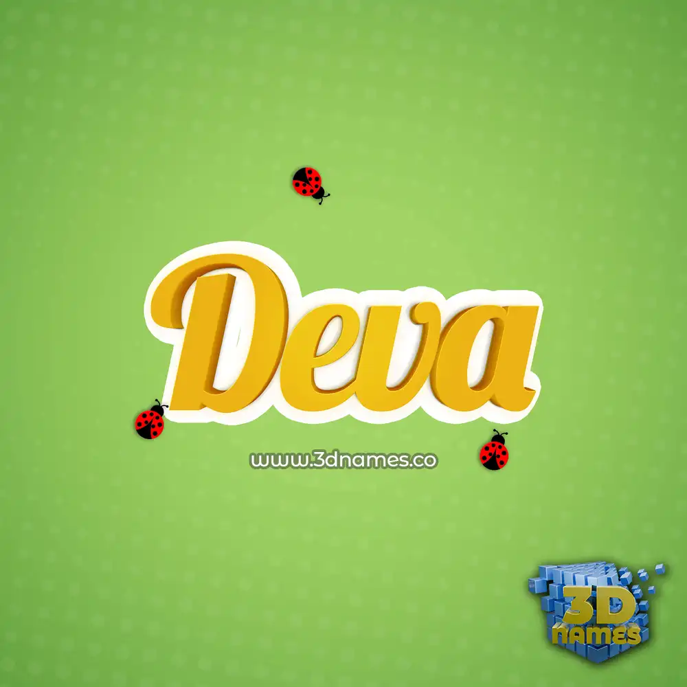 deva in Ladybugs style - 3D name wallpaper