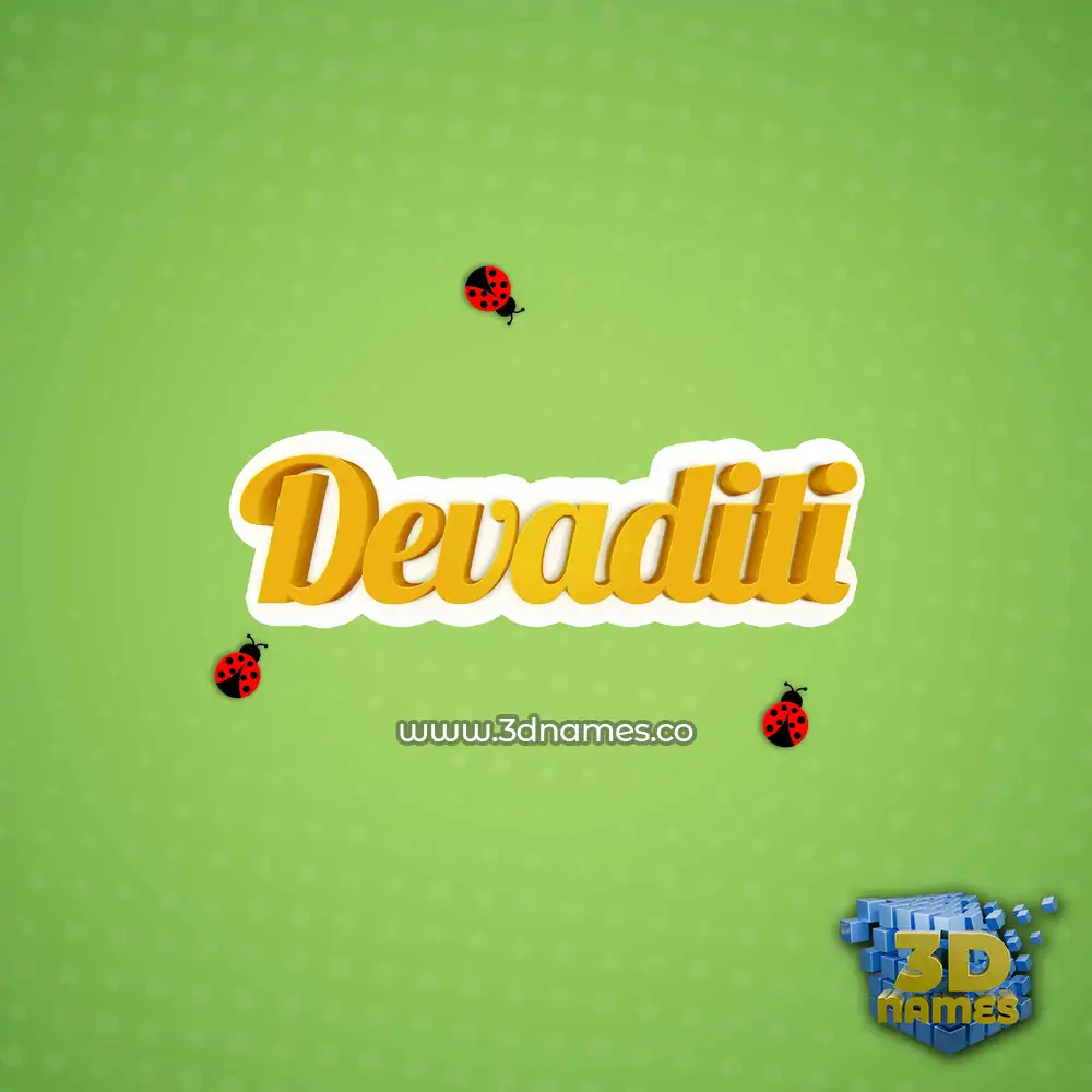 devaditi in Ladybugs style - 3D name wallpaper