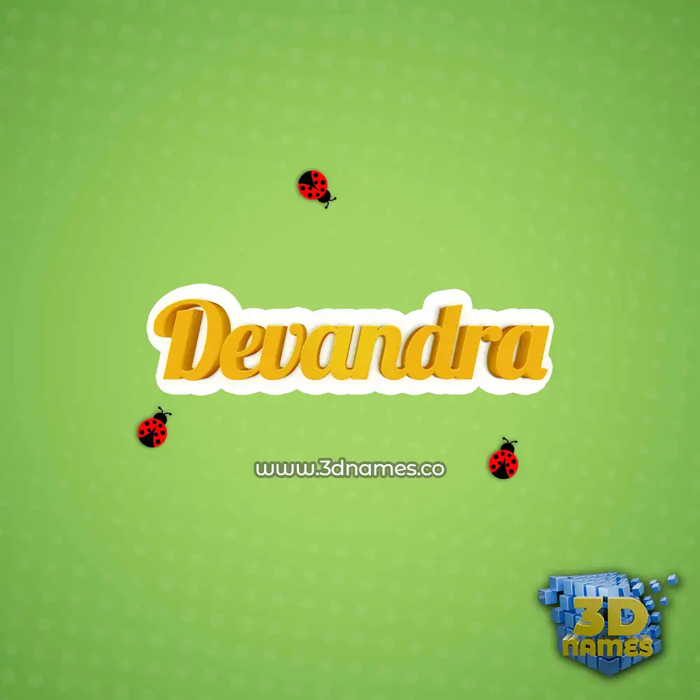 devandra in Ladybugs style - 3D name wallpaper