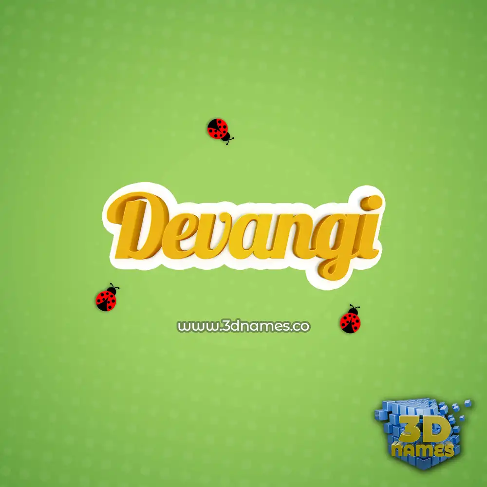 devangi in Ladybugs style - 3D name wallpaper