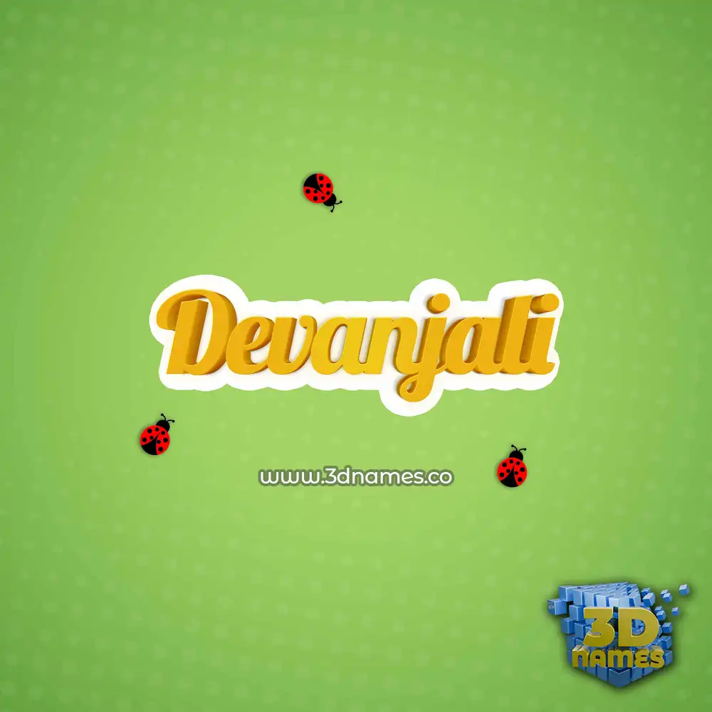 devanjali in Ladybugs style - 3D name wallpaper