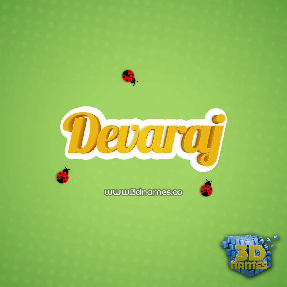 devaraj in Ladybugs style - 3D name wallpaper