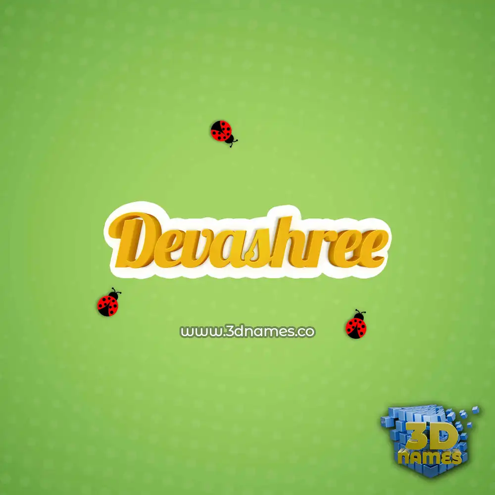 devashree in Ladybugs style - 3D name wallpaper