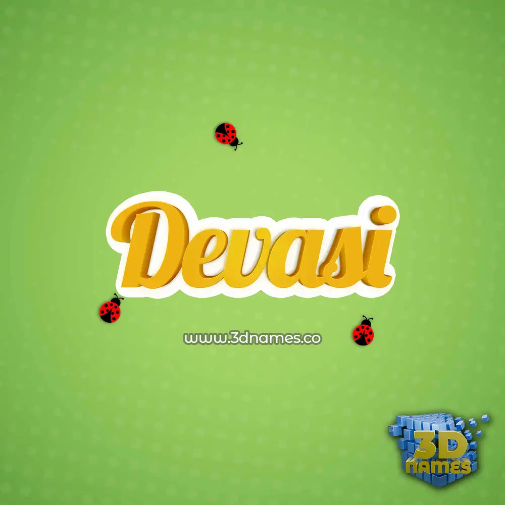 devasi in Ladybugs style - 3D name wallpaper