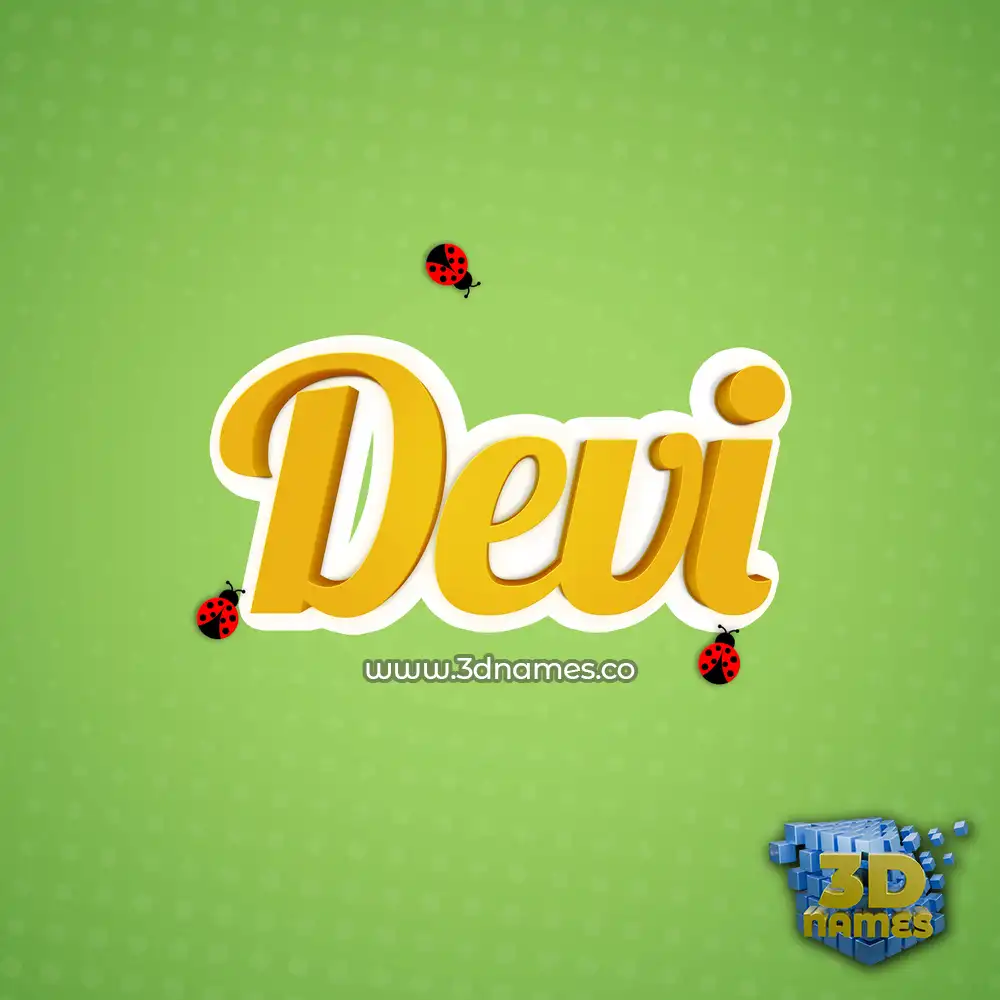 devi in Ladybugs style - 3D name wallpaper