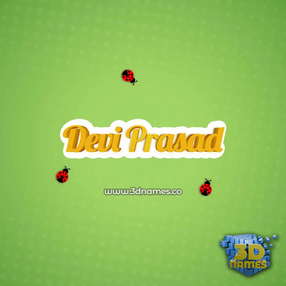 devi prasad in Ladybugs style - 3D name wallpaper