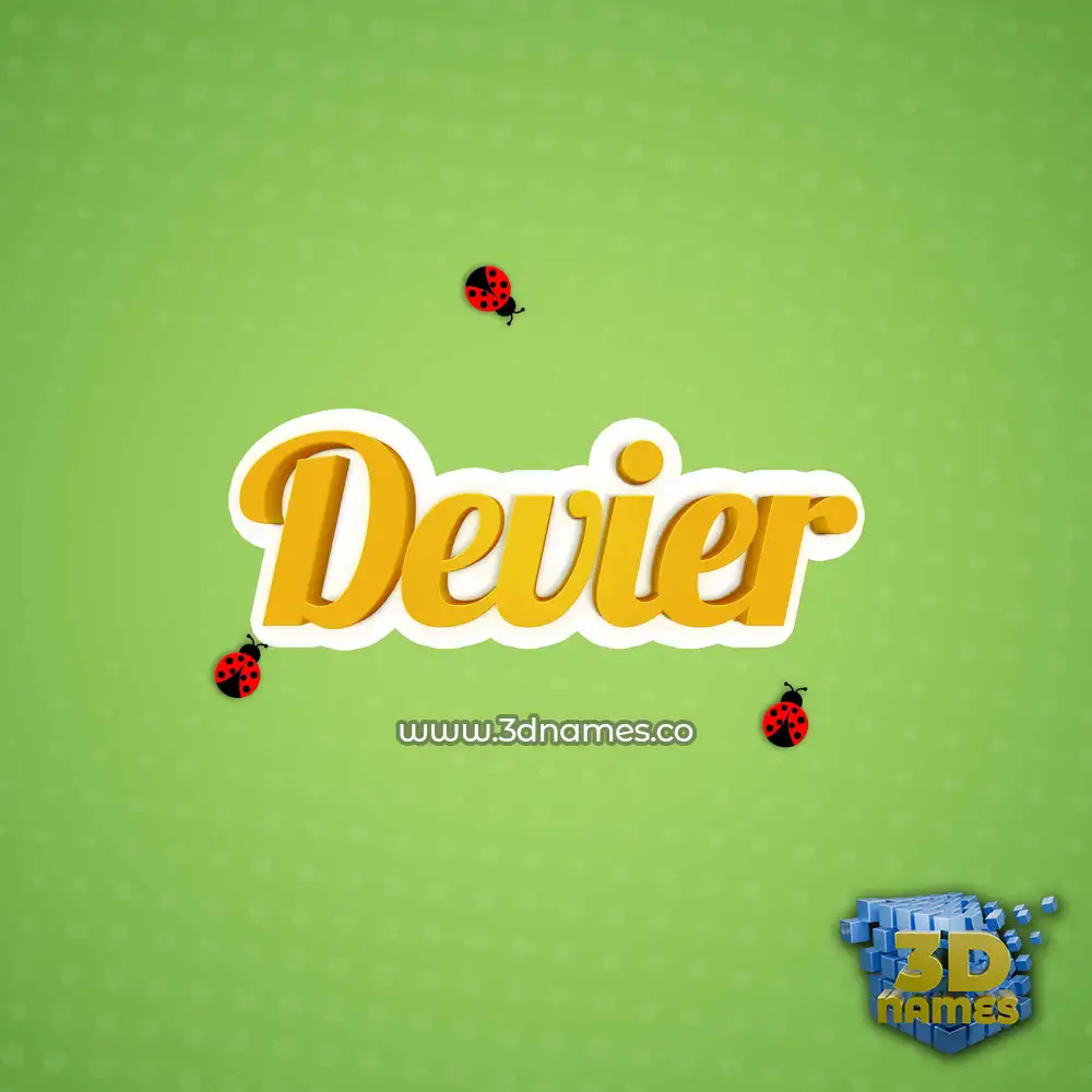 devier in Ladybugs style - 3D name wallpaper