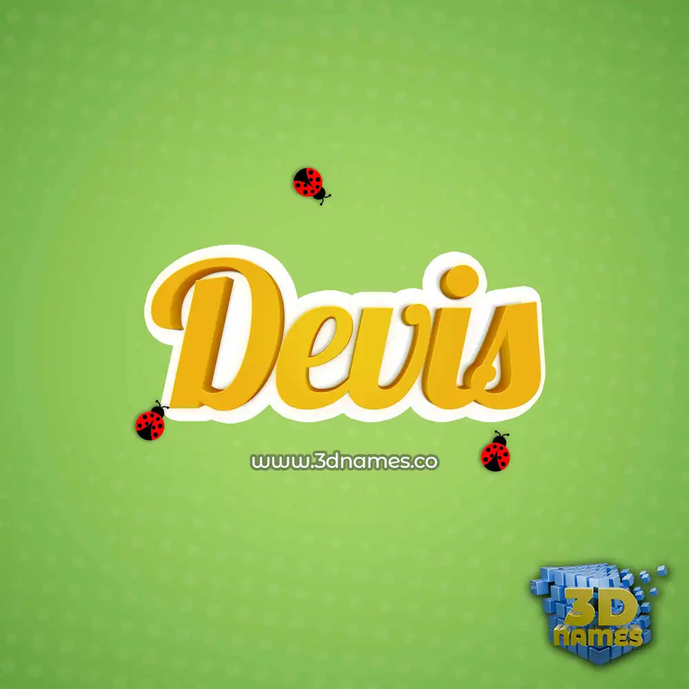 devis in Ladybugs style - 3D name wallpaper