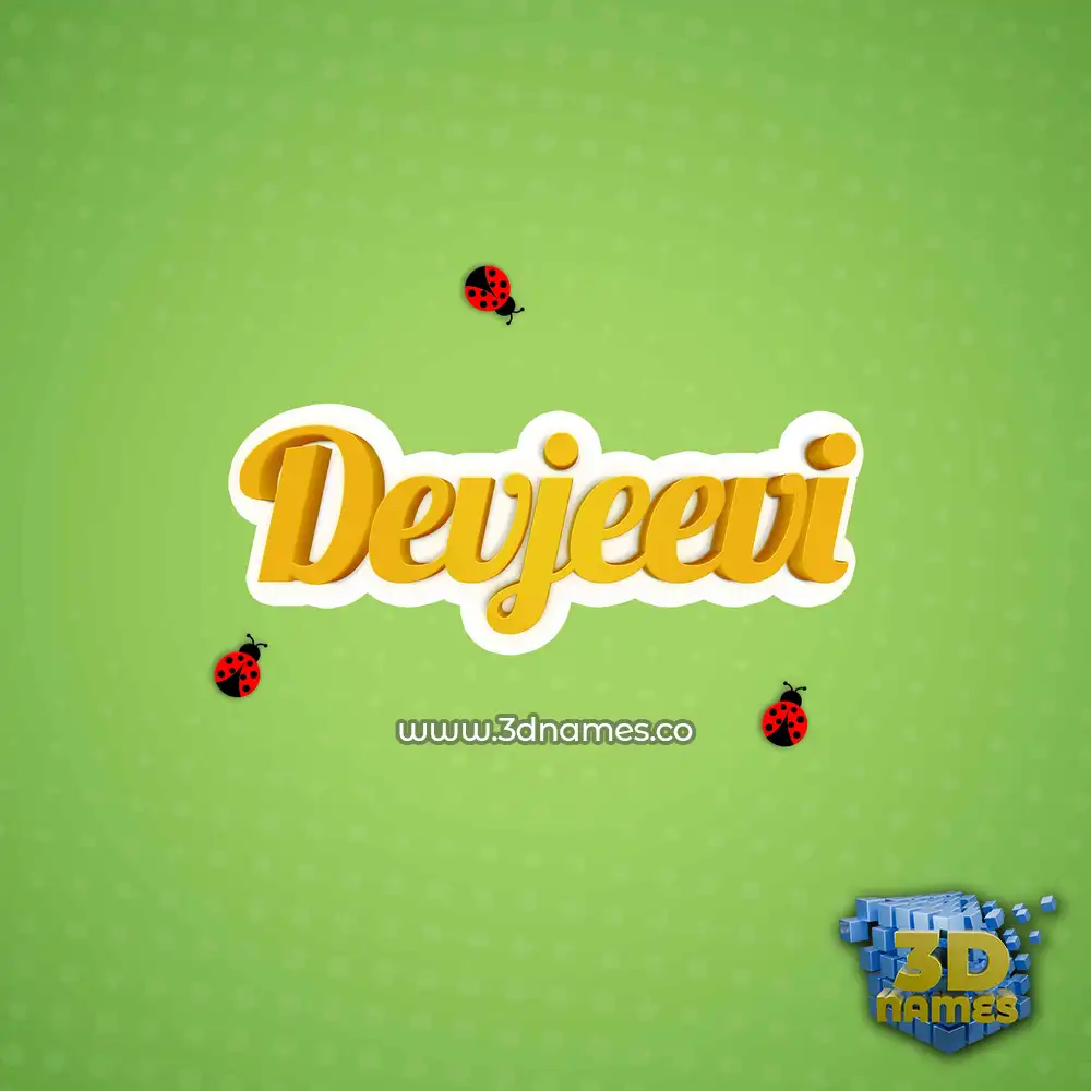 devjeevi in Ladybugs style - 3D name wallpaper