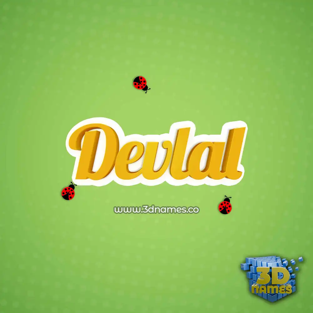 devlal in Ladybugs style - 3D name wallpaper