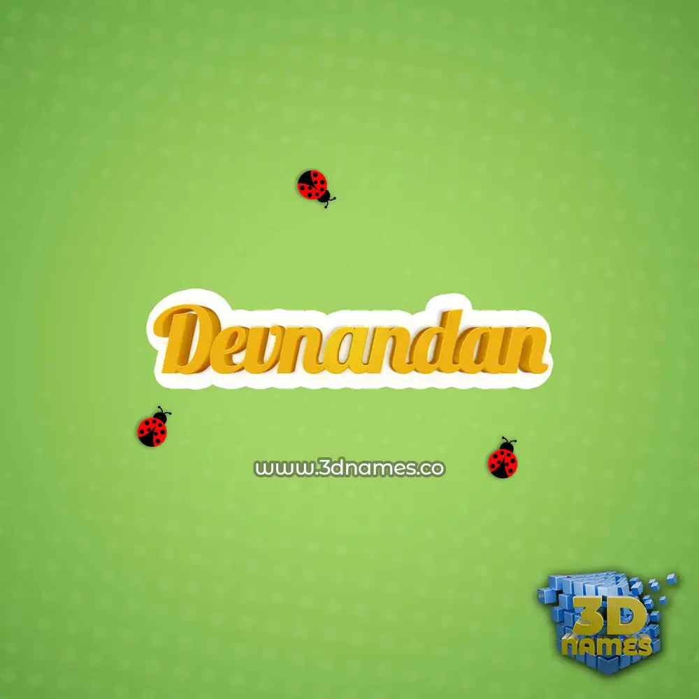 devnandan in Ladybugs style - 3D name wallpaper