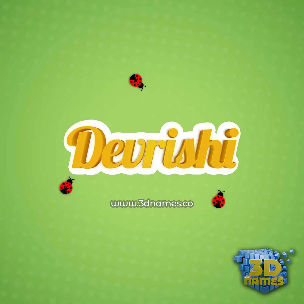 devrishi in Ladybugs style - 3D name wallpaper