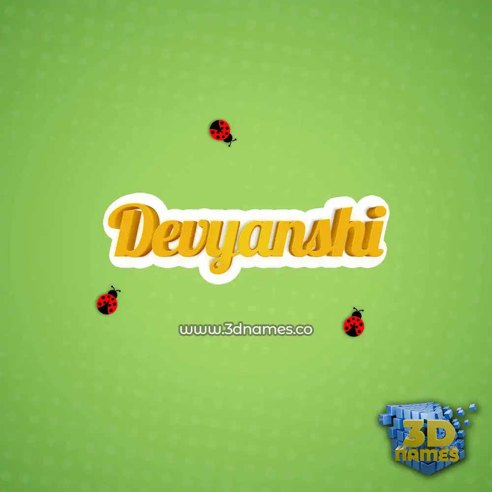 devyanshi in Ladybugs style - 3D name wallpaper
