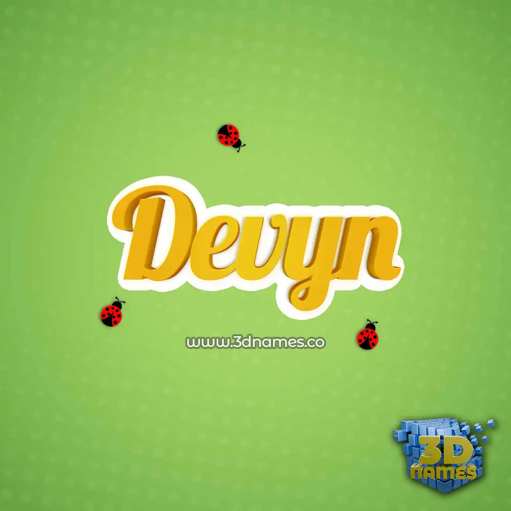 devyn in Ladybugs style - 3D name wallpaper