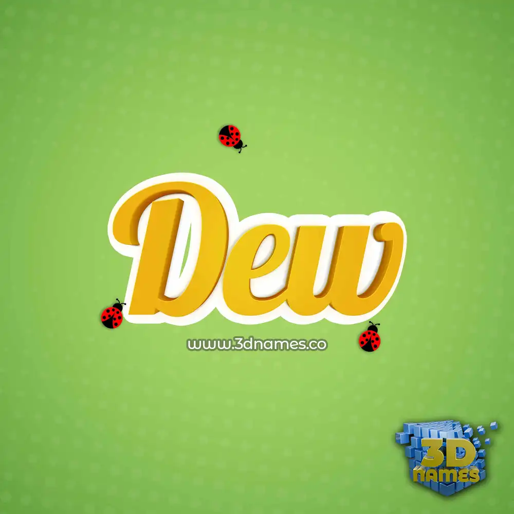 dew in Ladybugs style - 3D name wallpaper