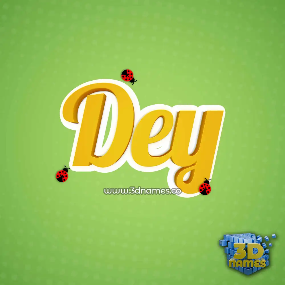 dey in Ladybugs style - 3D name wallpaper