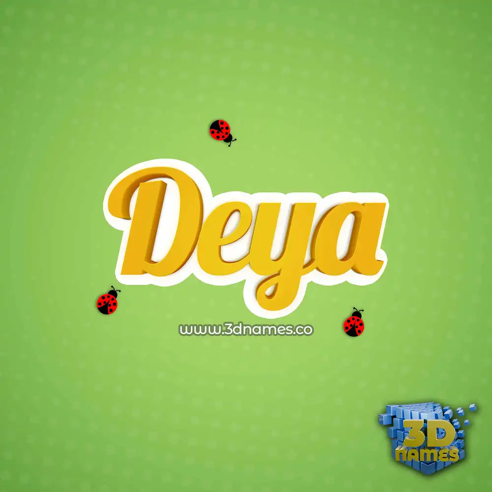 deya in Ladybugs style - 3D name wallpaper