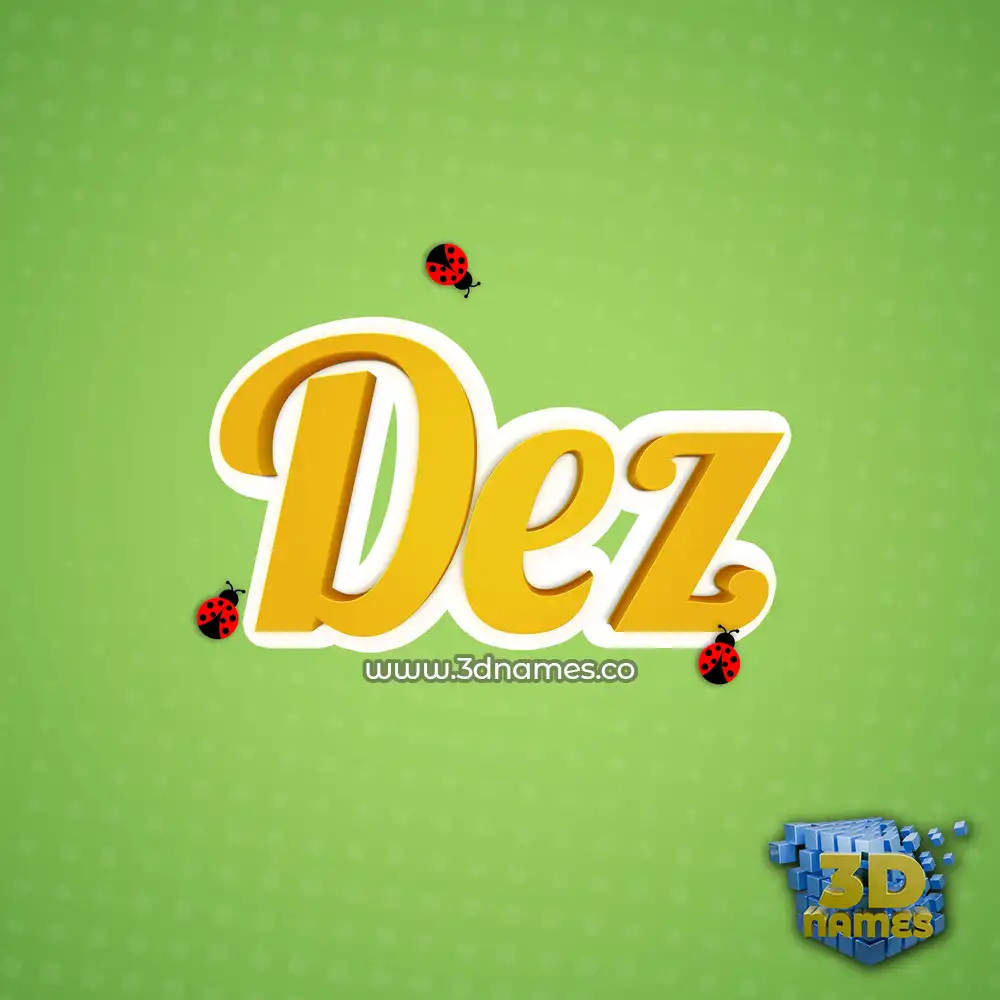 dez in Ladybugs style - 3D name wallpaper