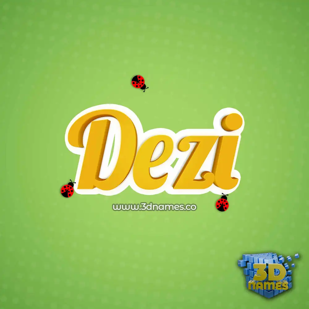 dezi in Ladybugs style - 3D name wallpaper