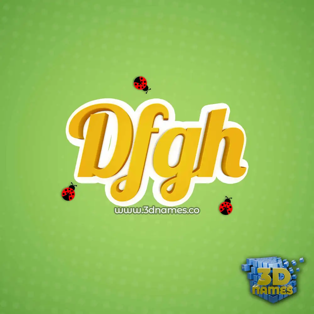 dfgh in Ladybugs style - 3D name wallpaper