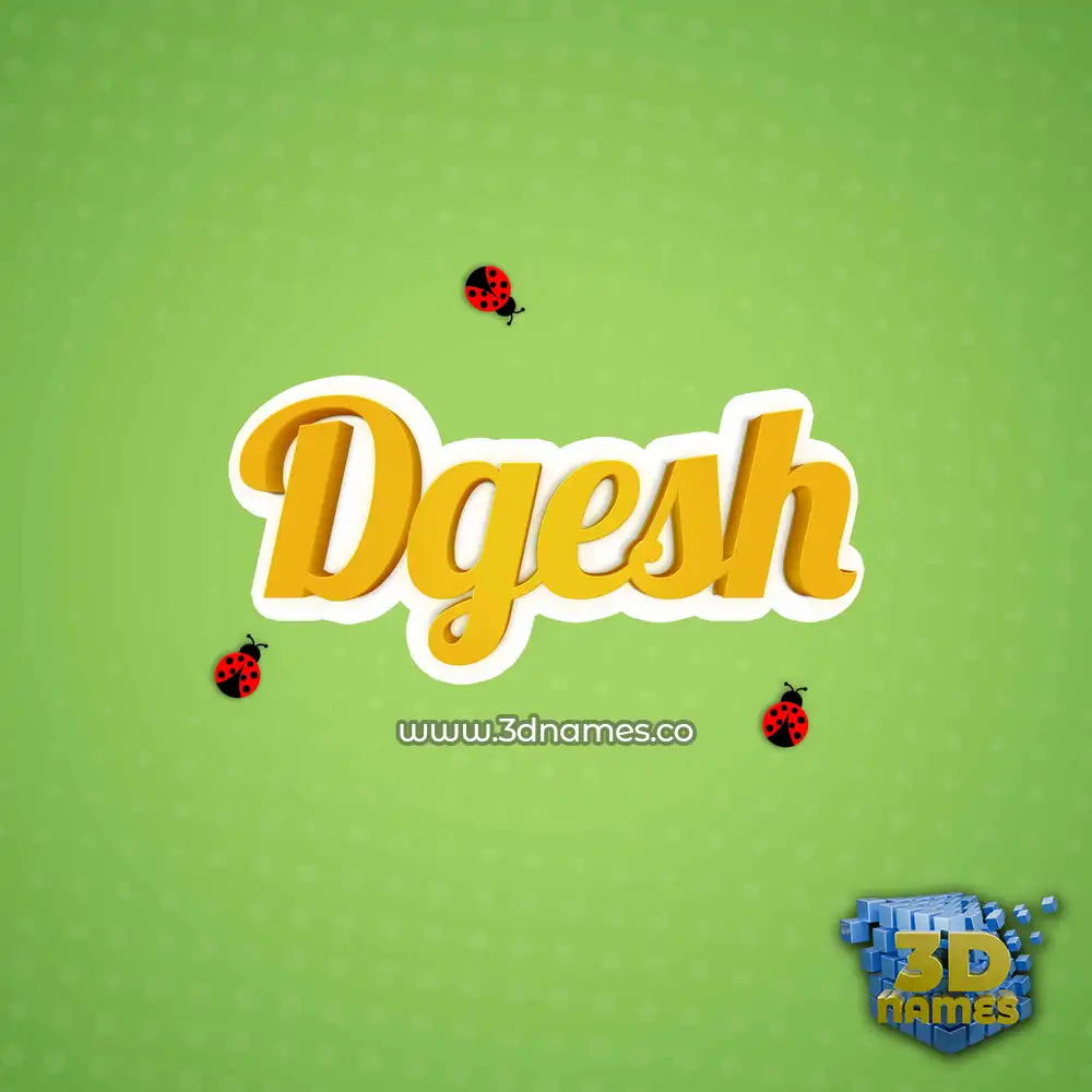 dgesh in Ladybugs style - 3D name wallpaper