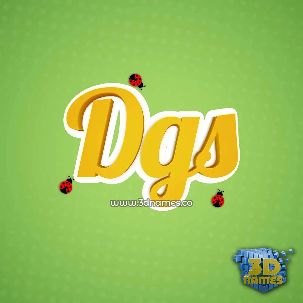dgs in Ladybugs style - 3D name wallpaper