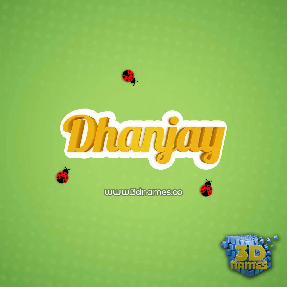 dhanjay in Ladybugs style - 3D name wallpaper