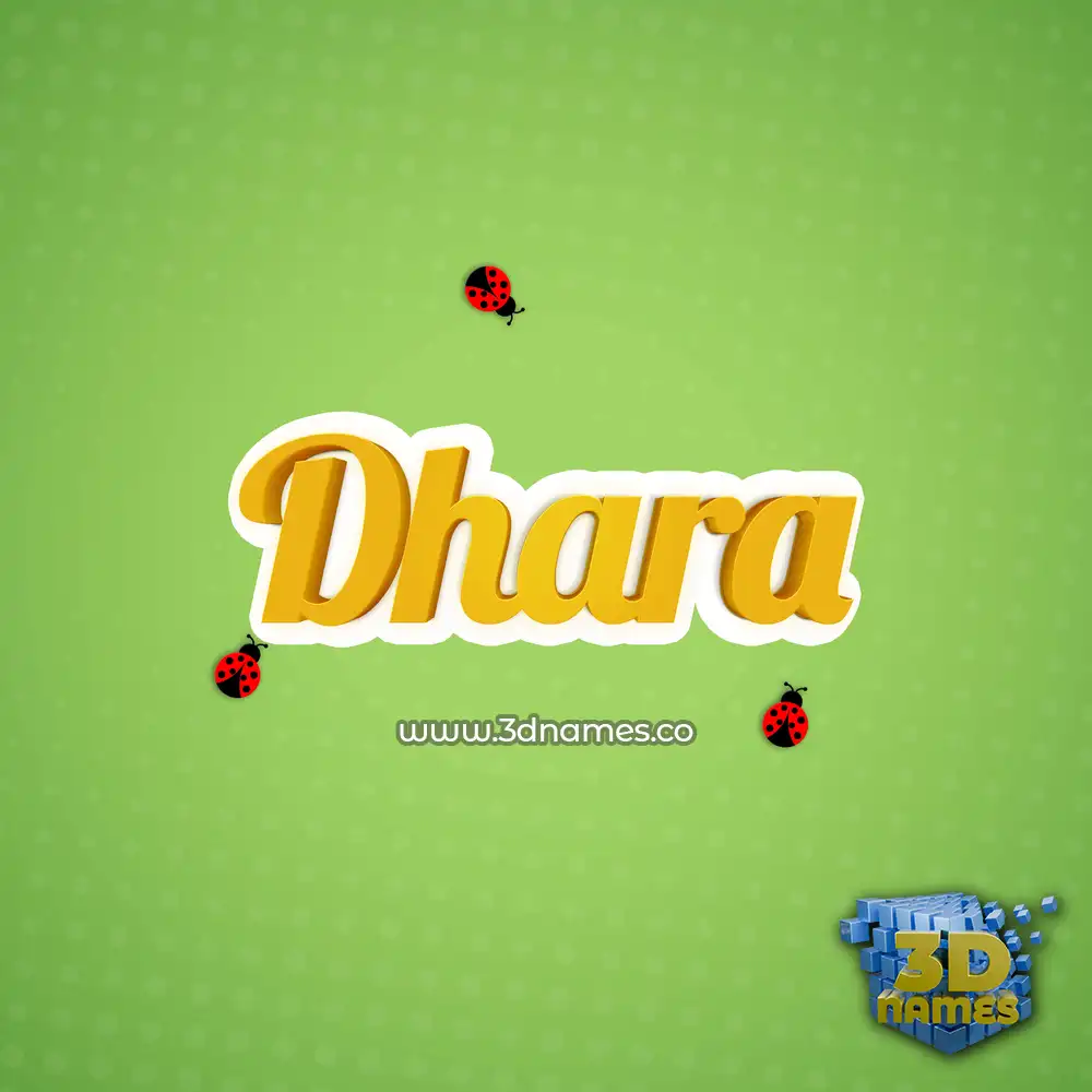 dhara in Ladybugs style - 3D name wallpaper