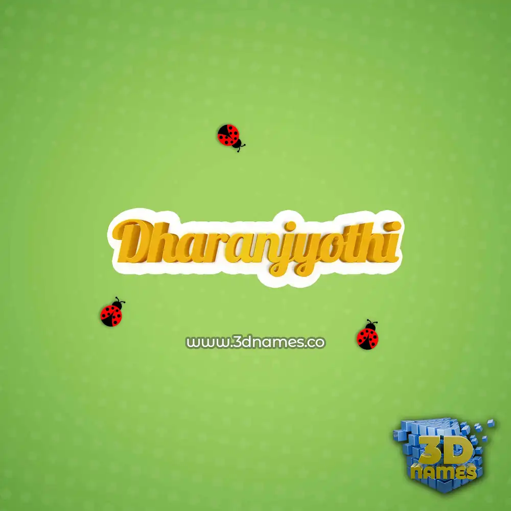dharanjyothi in Ladybugs style - 3D name wallpaper