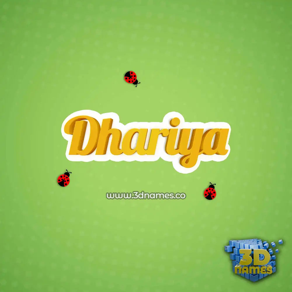 dhariya in Ladybugs style - 3D name wallpaper
