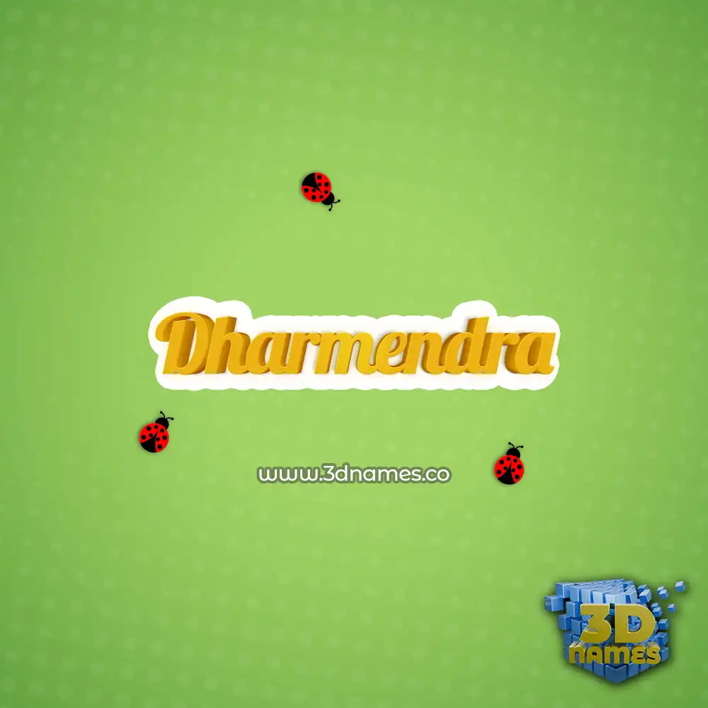 dharmendra in Ladybugs style - 3D name wallpaper