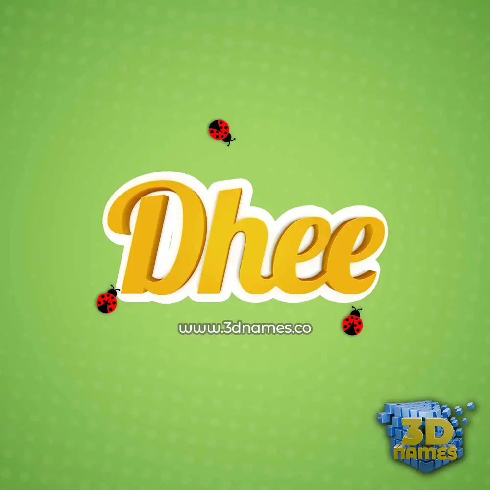 dhee in Ladybugs style - 3D name wallpaper