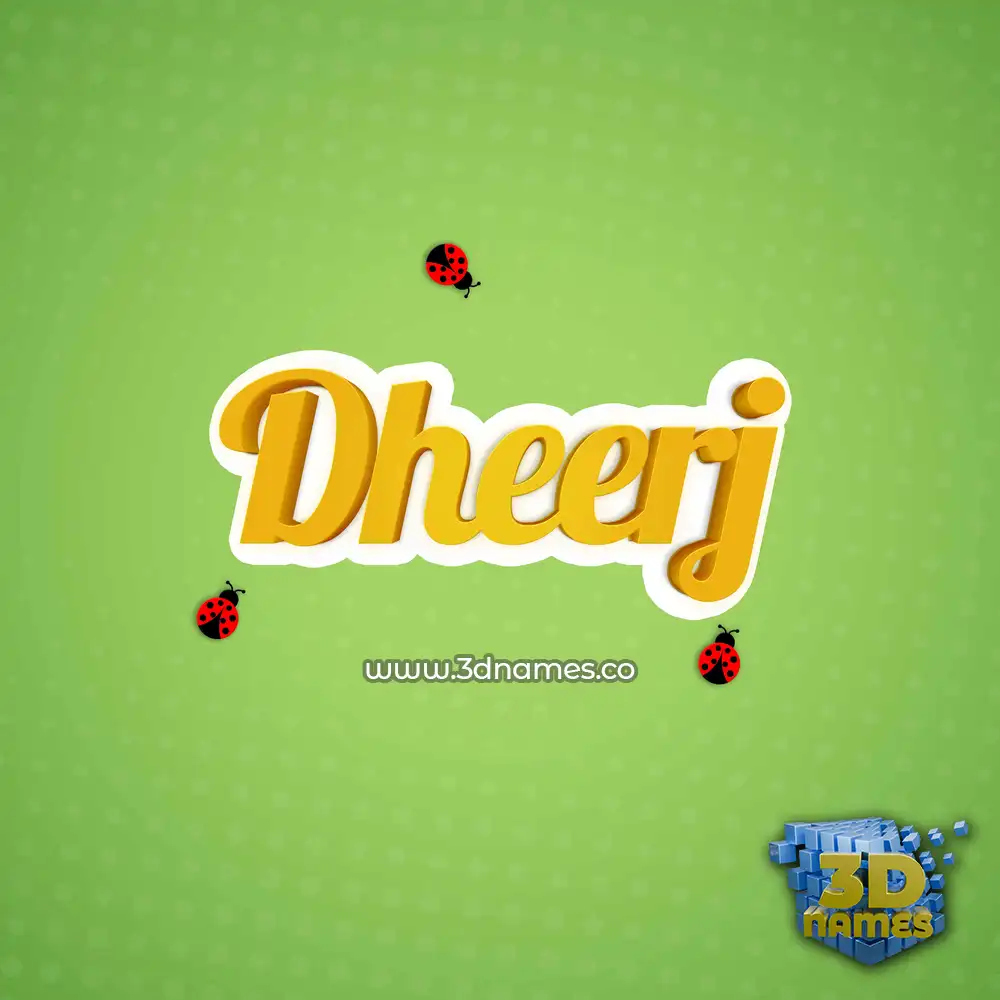 dheerj in Ladybugs style - 3D name wallpaper